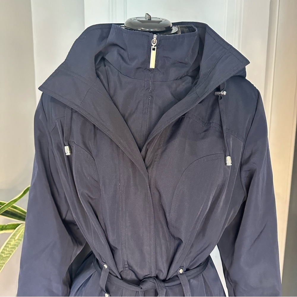 Croft and Barrow Rain Jacket, Size 1X navy - Picture 2 of 15